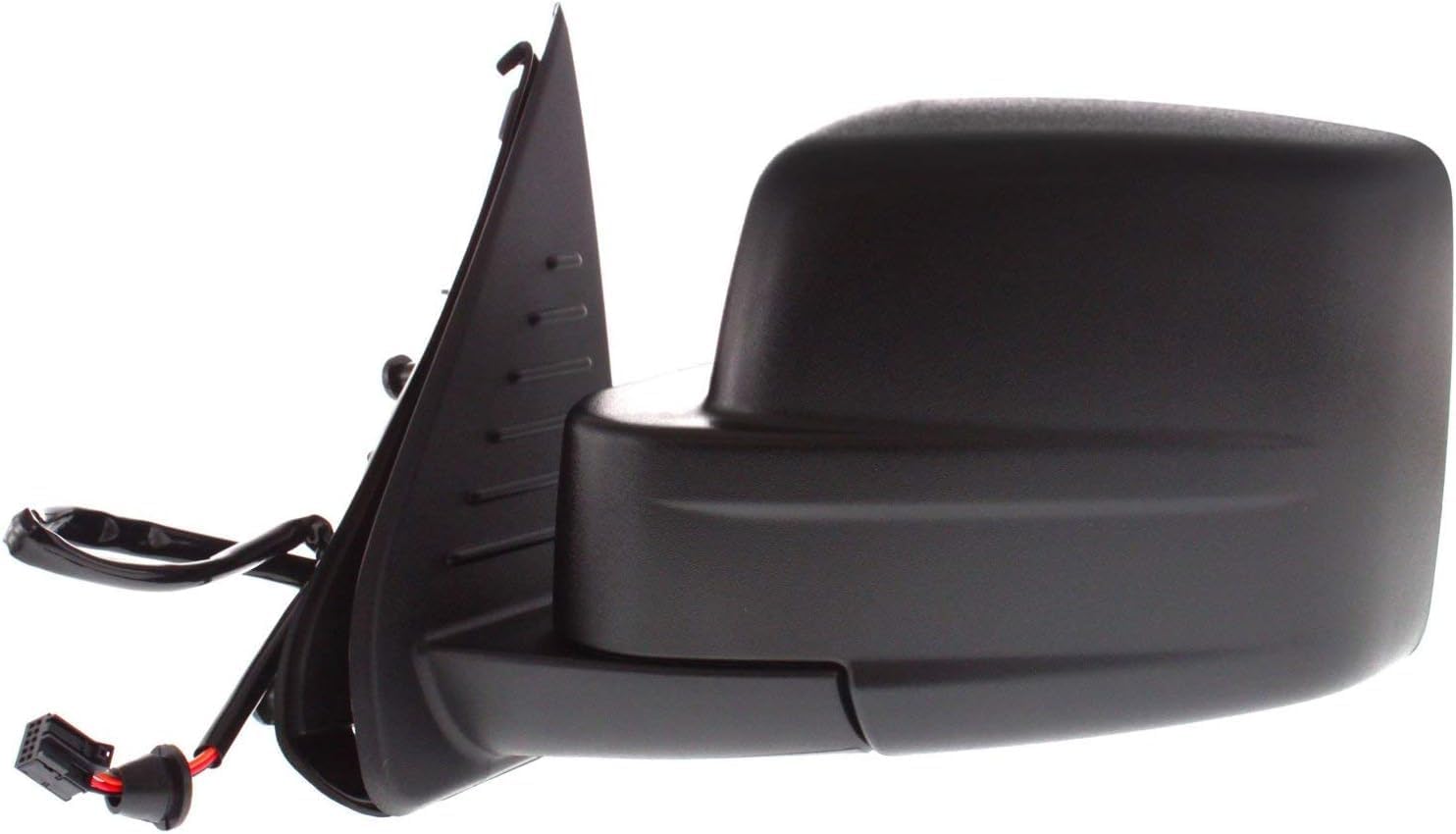 Front Power Mirror Manual Folding Heated Textured Left Driver Side Direct Replacement Compatible With 2008-2012 Jeep Liberty CH1320287 57010185AF
