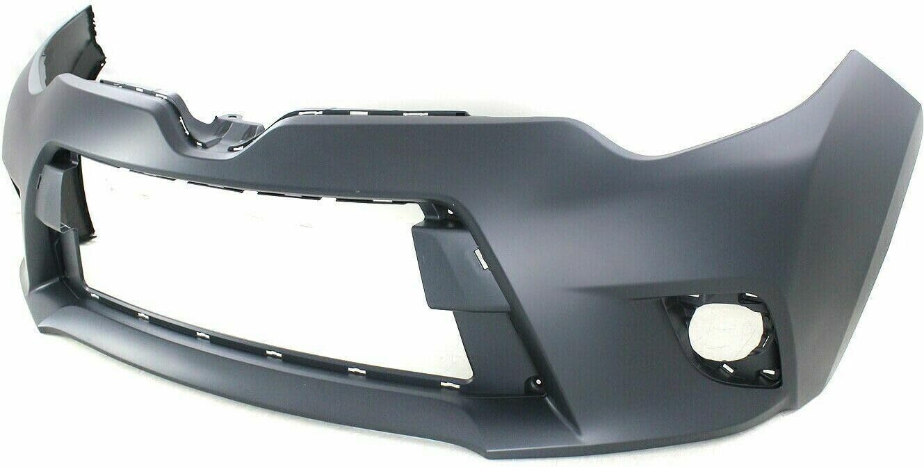 Front Bumper Cover Primed + Upper + Lower Grille Shell & Insert Textured Direct Replacement Compatible With 2014-2016 Toyota Corolla TO1036145 TO1200366 TO1000399 5311202450
