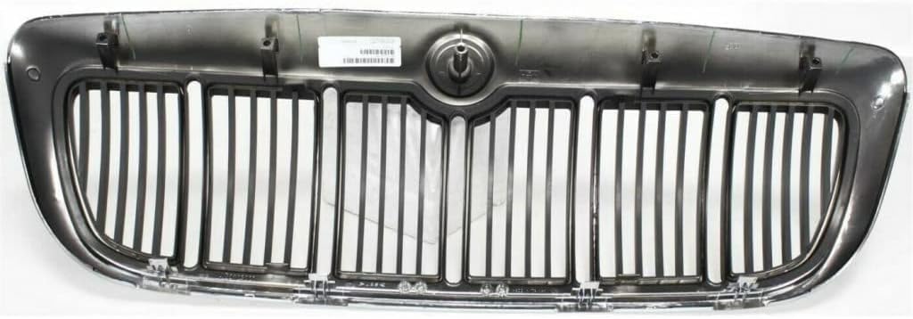 Front Header Panel Thermoplastic And Fiberglass + Grille Chrome Shell & Primed Insert Direct Replacement Compatible With 1998-2002 Mercury Grand Marquis FO1220214 FO1200353