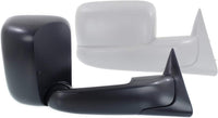 Set OF 2 Front Towing Mirror Manual Adjust Non-Heated Textured Left Driver And Right Passenger Side Direct Replacement Compatible With 1994-2001 Dodge Ram 1500/1994-2002 2500 3500