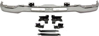 Front Bumper Steel + Grille Chrome + Lower Valance Primed + Fog Light Assembly Right & Left Side Direct Replacement Compatible With GMC Sierra 2500HD 3500 2003-2006 GM1200568