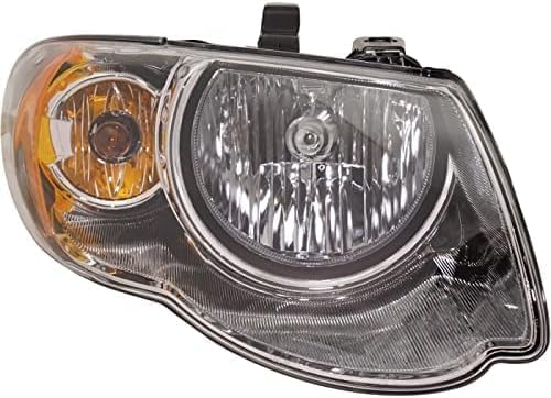 Set Of 2 Front Headlight Assembly Halogen Right Passenger & Left Driver Side Direct Replacement Compatible With 2005-2007 Chrysler Town & Country CH2502152 CH2503152 4857991AD