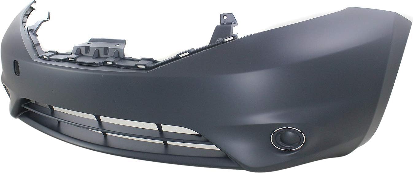 Front Bumper Cover Primed With Fog Light Holes Direct Replacement Compatible With 2014-2015 Nissan Versa Note NI1000292 FBM223VY0J
