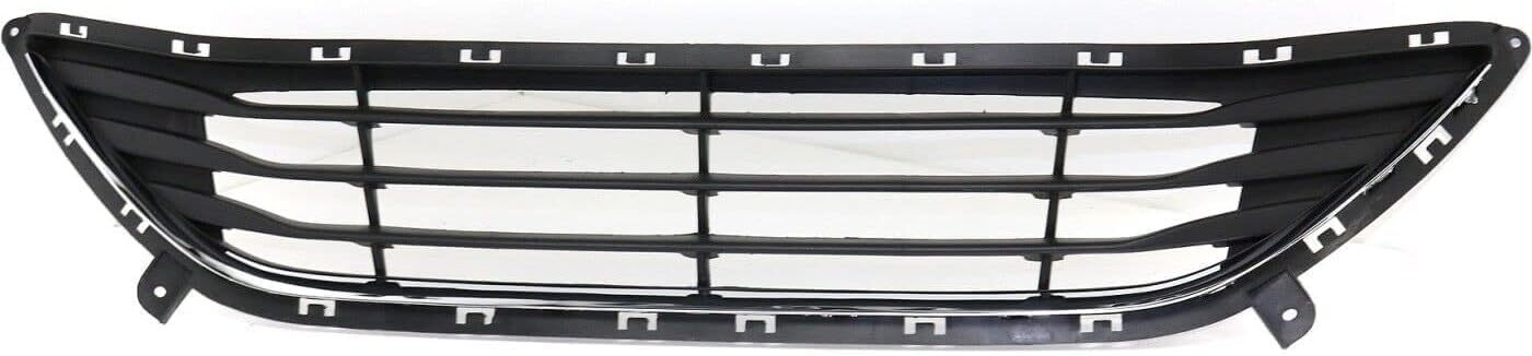 Front Bumper Grille Textured With Chrome Insert Plastic Direct Replacement Compatible With Hyundai Elantra 2011-2013 HY1036123 865603X000