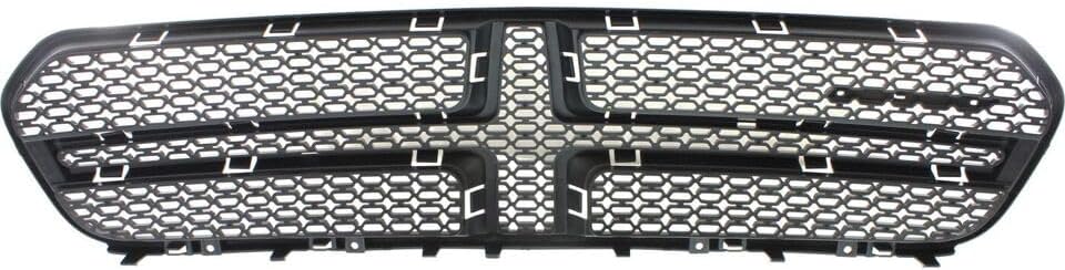 Front Grille Insert Textured With Chrome Trim Direct Replacement Compatible With 2014-2020 Dodge Durango CH1202104 5113713AB