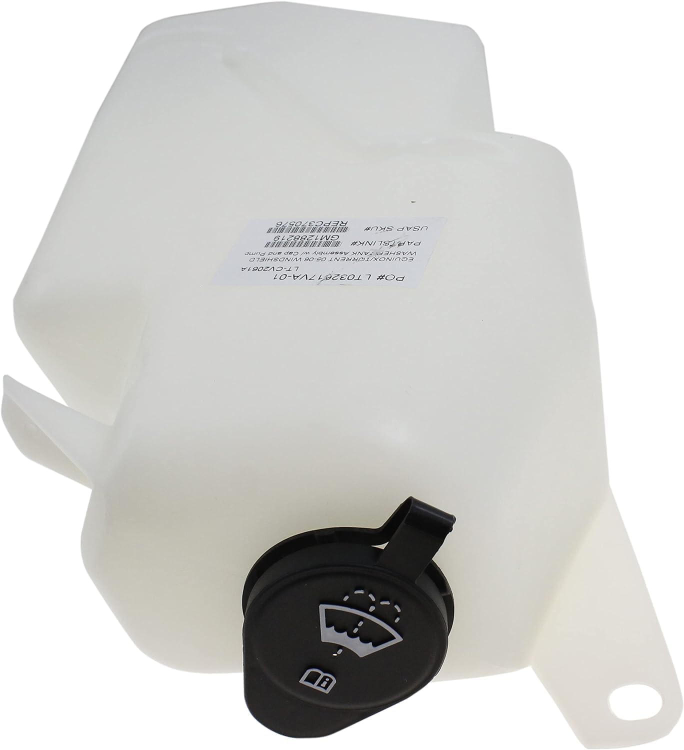 Washer Reservoir Windshield Assembly With Cap & Pump Direct Replacement Compatible With 2005-2006 Chevrolet Equinox GM1288219 15822676-PFM