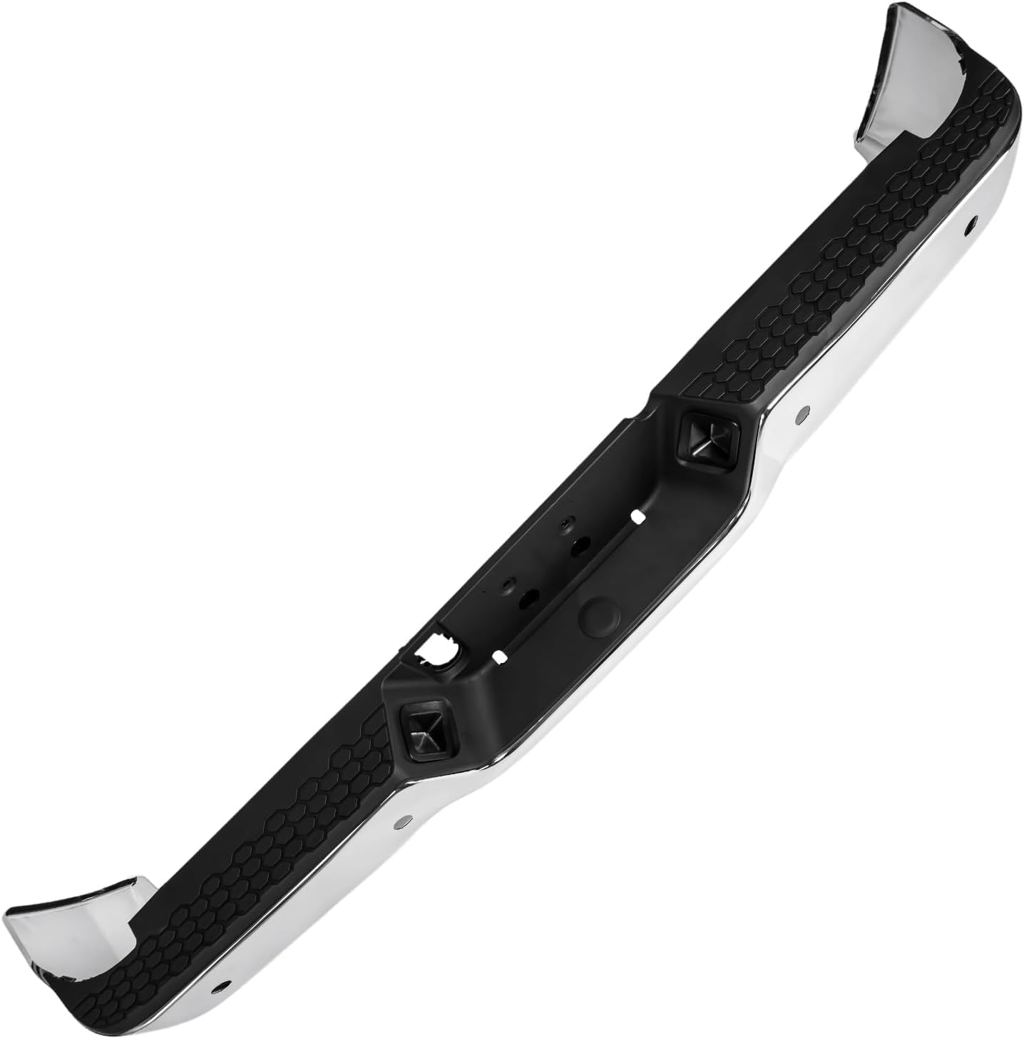 Rear Bumper Chrome Steel With Pad Provision/Without Mounting Bracket Direct Replacement Compatible With 2009-2018 Dodge Ram 1500/2010-2012 2500/3500 CH1103122 68049769AB-PFM
