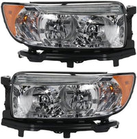 Set Of 2 Front Head Light Assembly Halogen Right Passenger & Left Driver Side Direct Replacement Compatible With 2006-2008 Subaru Forester SU2502119 SU2503119 84001SA471 84001SA461