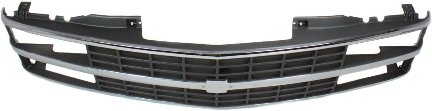 Front Grille Chrome Shell & Black Insert With Quad or Composite Headlights Direct Replacement Compatible With 1988-1993 Chevrolet C/K Series GM1200142 15615110