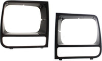Set Of 2 Front Head Lamp Door Primed Left Driver & Right Passenger Side Direct Replacement Compatible With 1998-2001 Jeep Cherokee CH2512156 CH2513156 5EM73SW1 5EM72SW1