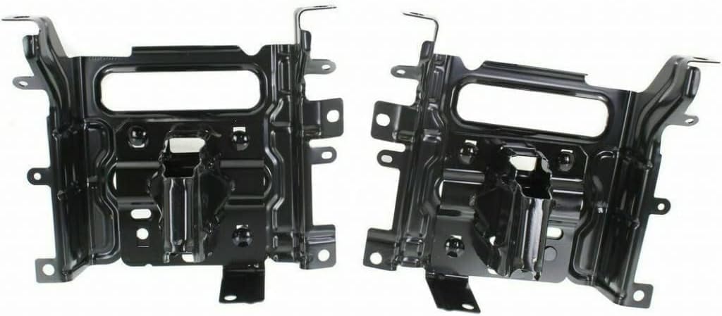 Front Bumper Steel Chrome Steel + Upper Cover Fascia Primed + Brackets Left Driver & Right Passenger Side Direct Replacement Compatible With 2014-2018 Ram 1500 CH1002402 CH1014108