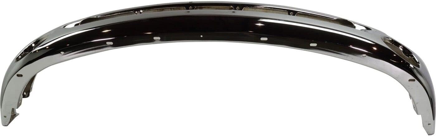 Front Bumper Face Bar Chrome Steel Direct Replacement Compatible With 2002-2009 Dodge Ram 1500/2003-2009 2500 3500 CH1002383 55077946AB