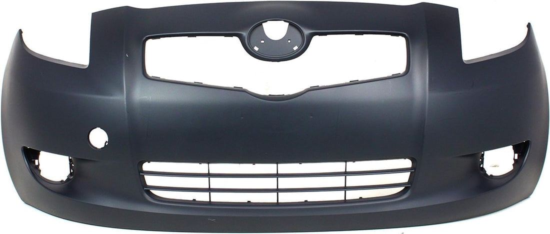 Front Bumper Cover Primed With Fog Light Holes Direct Replacement Compatible With 2007-2008 Toyota Yaris TO1000325 5211952925