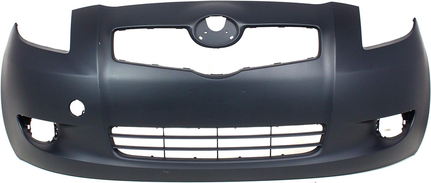 Front Bumper Cover Primed With Fog Light Holes Direct Replacement Compatible With 2007-2008 Toyota Yaris TO1000325 5211952925