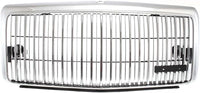 Front Grille Assembly Chrome Shell And Insert Plastic With Emblem Provision Direct Replacement Compatible With 1995-1997 Lincoln Town Car FO1200333 F5VY8200A