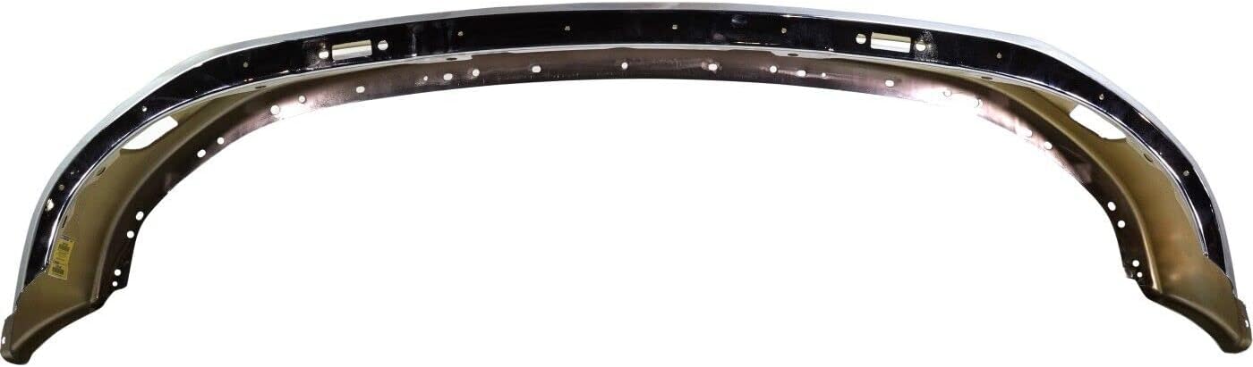 Front Lower Bumper Chrome Steel With Fog Light Holes Direct Replacement Compatible With 2013-2018 Ram 1500 CH1002396 68160853AB
