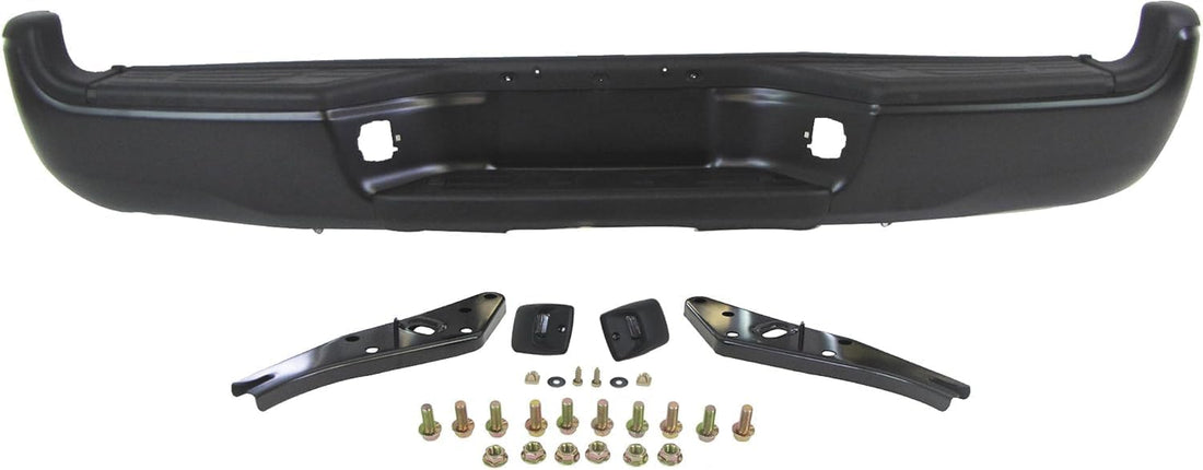 AUTOS PARTS PLUS Rear Bumper Face Bar Primed Steel With Mounting Bracket Direct Replacement Compatible With 2005-2015 Toyota Tacoma TO1103114 5215104051-PFM