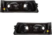 Front Headlights + Signal Light Left Driver & Right Passenger Side Direct Replacement Compatible With 2003-2006 Chevrolet Silverado 1500 2500HD 3500 GM2503224 GM2502224 GM2521185