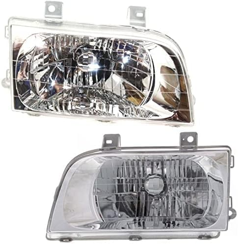 Set Of 2 Front Head Light Assembly Halogen Right Passenger & Left Driver Side Direct Replacement Compatible With 1998-2002 Kia Sportage KI2502104 KI2503104 0K08A51040B 0K08A51030B