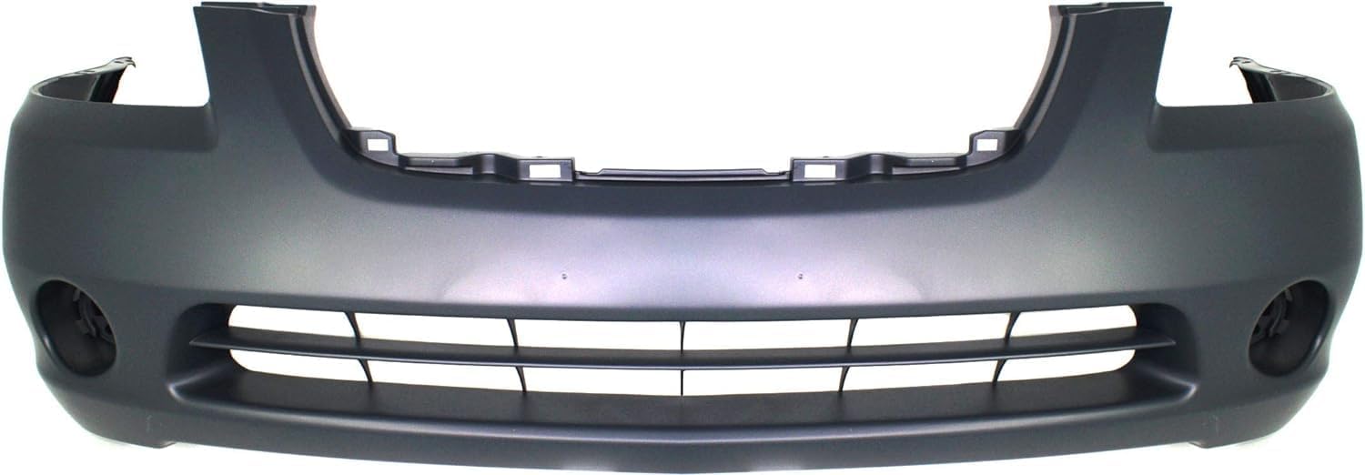 Front Bumper Cover Primed With Fog Light Holes Direct Replacement Compatible With 2002-2004 Nissan Altima NI1000193 620228J040
