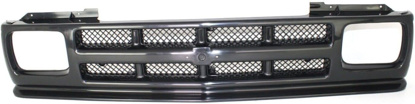 Front Grille Assembly Textured Shell And Insert Plastic Direct Replacement Compatible With 1991-1994 Chevrolet S10 Blazer / 1991-1993 Pickup GM1200143 12384611