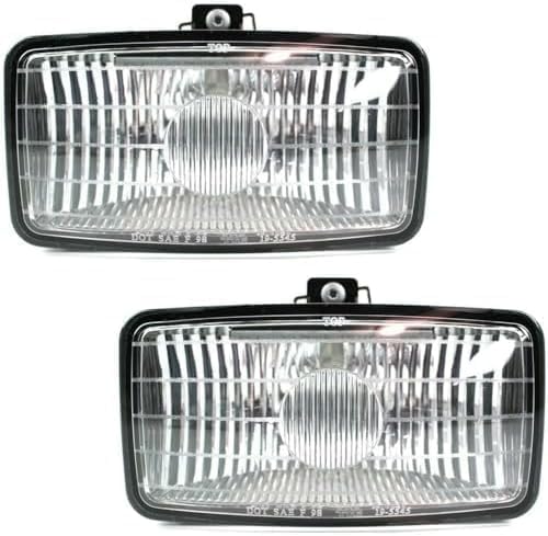 Set Of 2 Front Fog Light Assembly Plastic Left Driver & Right Passenger Side Direct Replacement Compatible With 2000-2003 Chevrolet S10 GM2592140 16530308