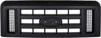 Front Grille Painted Black Shell And Insert Direct Replacement Compatible With 2008-2021 Ford Econoline Van FO1200509 8C2Z8200B