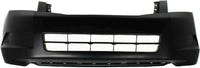 Front Bumper Cover Primed + Grille Shell & Insert With Chrome Molding + Head Lights Left Driver And Right Passenger Side Direct Replacement Compatible With 2008-2010 Honda Accord