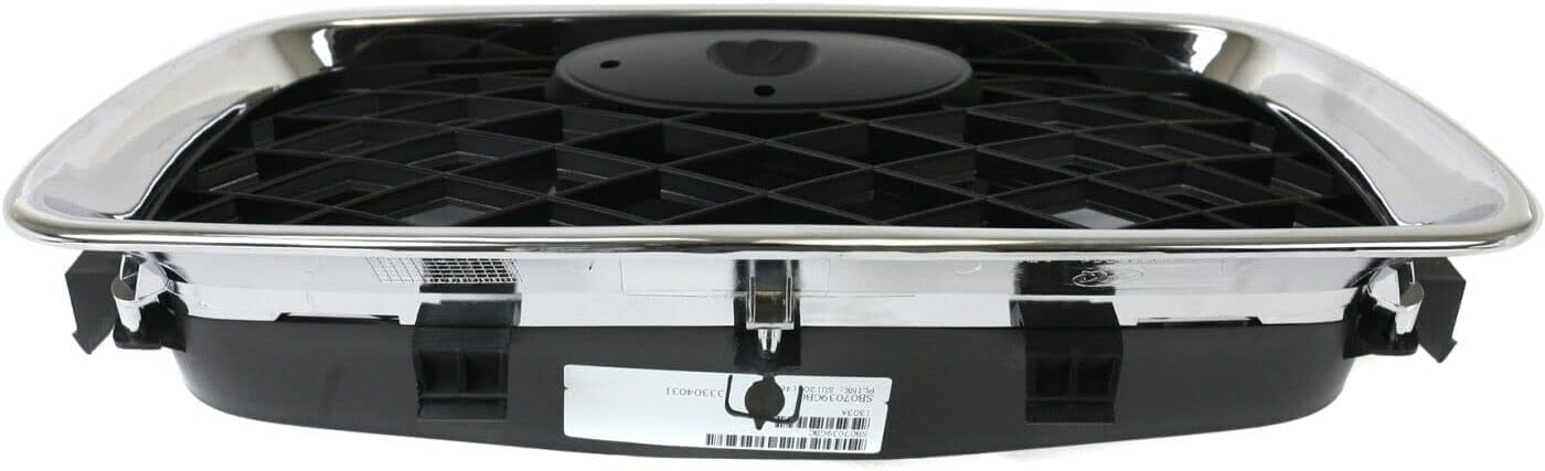 Front Center Grille Chrome Shell With Paintable Insert Plastic Direct Replacement Compatible With Subaru Impreza 2006-2007 91121FE201 SU1200146