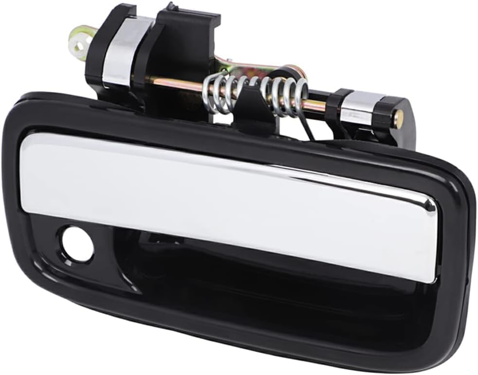 Front Door Handle Textured Black with Chrome Lever Left Driver & Right Passenger Side Direct Replacement Compatible with 1995-2004 Toyota Tacoma TO1310123 TO1311123 6922035030