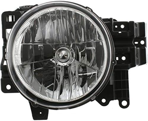 Set Of 2 Front Head Light Assembly Lens And Housing Plastic Left Driver & Right Passenger Side Direct Replacement Compatible With 2007-2014 Toyota FJ Cruiser TO2502173 TO2503173