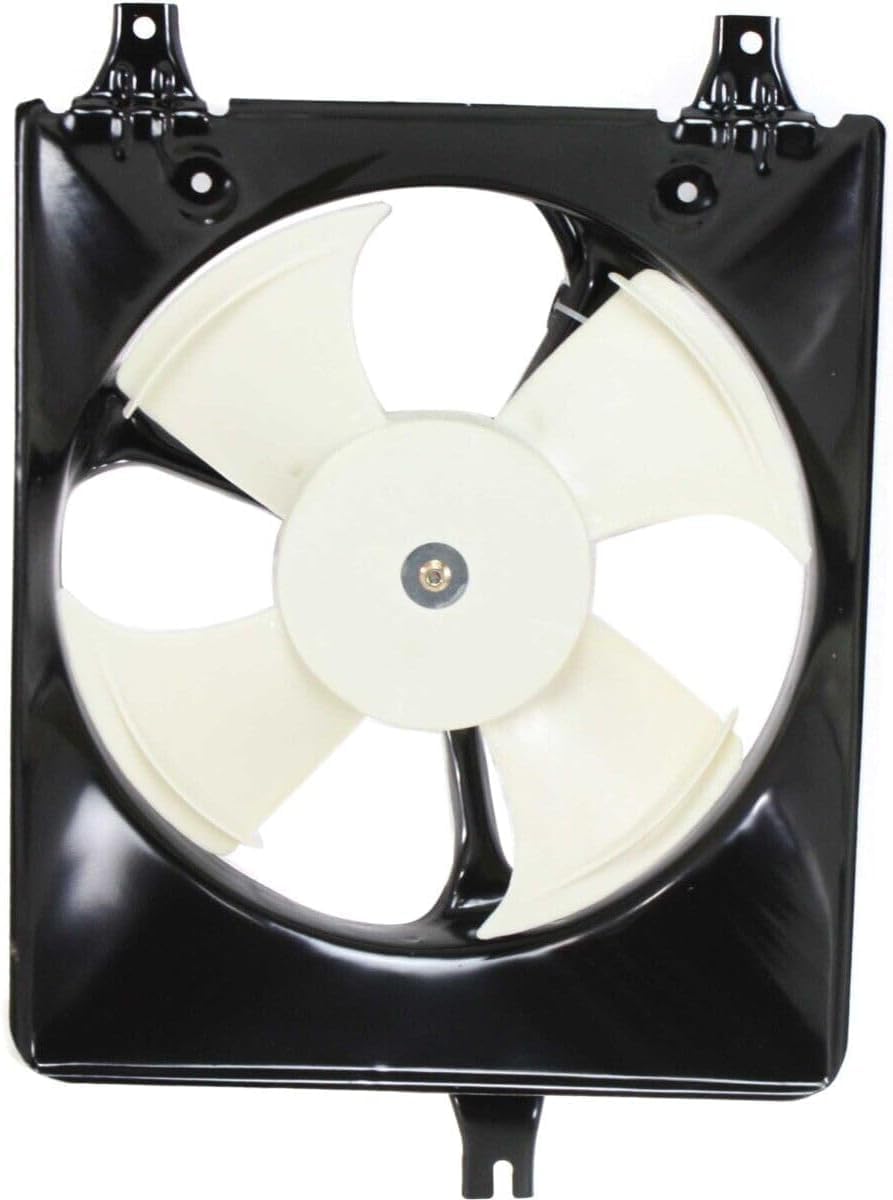 Front Radiator & A/C Condenser Single Fan Assembly Direct Replacement Compatible With 1998-2002 Honda Accord HO3115103 HO3113106 19015PAAA01-PFM 19020PAAA01 38605PAAA01