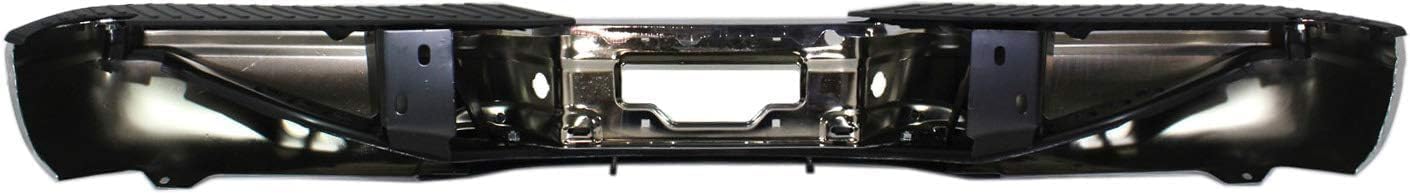 Rear Step Bumper Assembly Chrome Without Brackets Direct Replacement Compatible With 1997-1999 Ford F-250/1997-2003 F-150 FO1103101 XL3Z17906CB-PFM