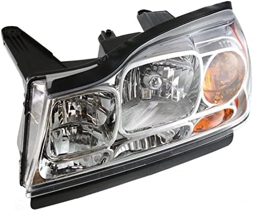 Set Of 2 Front Head Light Assembly Halogen Left Driver & Right Passenger Side Direct Replacement Compatible With 2006-2007 Saturn Vue GM2518143 GM2519143 15877671 15877672
