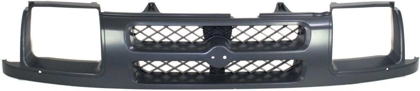 Front Grille Painted Dark Gray Shell and Insert Plastic Direct Replacement Compatible With 2000-2001 Nissan Xterra NI1200195 623107Z000