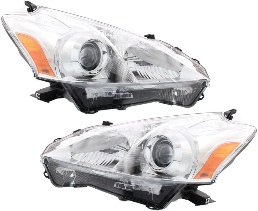 Set Of 2 Front Head Light Assembly Left Driver & Right Passenger Side Direct Replacement Compatible With 2012-2014 Toyota Prius TO2519137 TO2518137 8113047300 8117047300