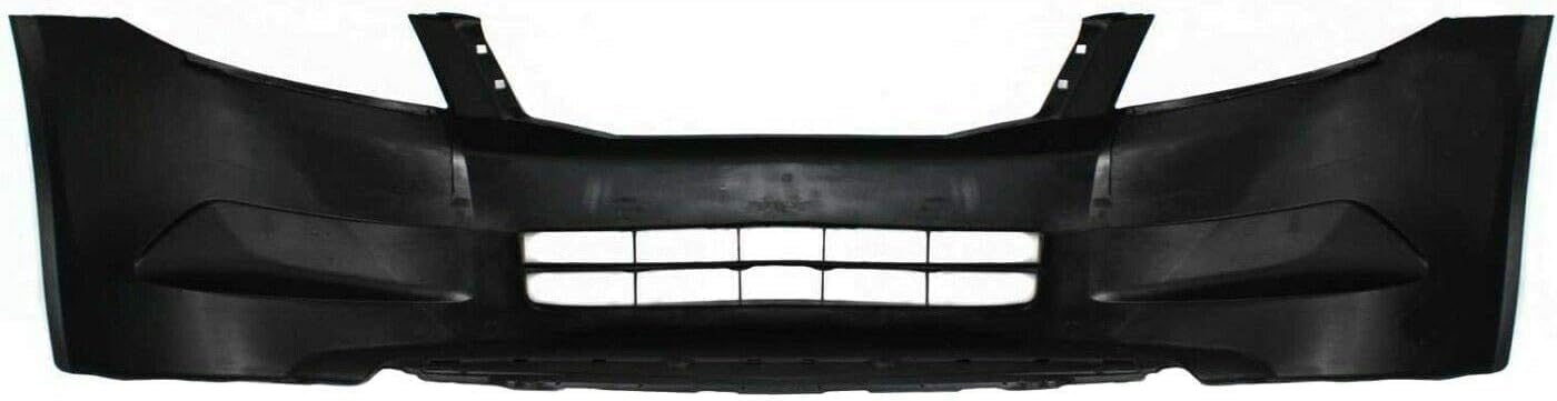 Front Bumper Cover Primed + Head Lights Left Driver & Right Passenger Side Direct Replacement Compatible with 2008-2010 Honda Accord