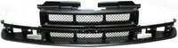 Front Bumper Steel + Grille Primed Shell and Insert + Lower Valance Textured Direct Replacement Compatible With 1998-2005 Chevrolet Blazer 1998-2003 / S-10 GM1002367