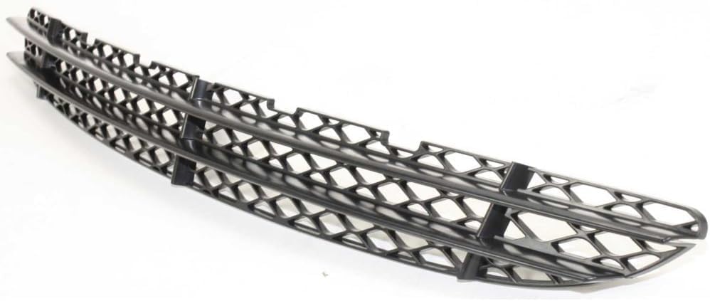 Front Bumper Center Grille Black + Fog Lamp Covers Right Passenger & Left Driver Side Direct Replacement Compatible With 2003-2006 Mercedes Benz S-Class MB1036108 MB1038113