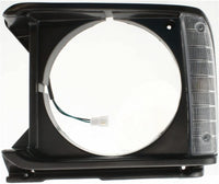 Set Of 2 Front Head Lamp Bezels With Parking Light Holes Primed Left Driver & Right Passenger Side Direct Replacement Compatible With 1979-1981 Toyota Pickup TO2512133 TO2513133