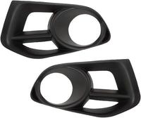 Set Of 2 Front Fog Light Molding Textured Left Driver & Right Passenger Side Direct Replacement Compatible With 2011-2014 Nissan Murano NI1039116 NI1038116 620741GR0A 620751GR0A