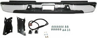 Front & Rear Bumper Chrome Steel + Grille + Upper Cover + Lower Valance Air Deflector Textured Direct Replacement Compatible With 2003-2006 Chevrolet Silverado 2500HD 3500 GM1051109