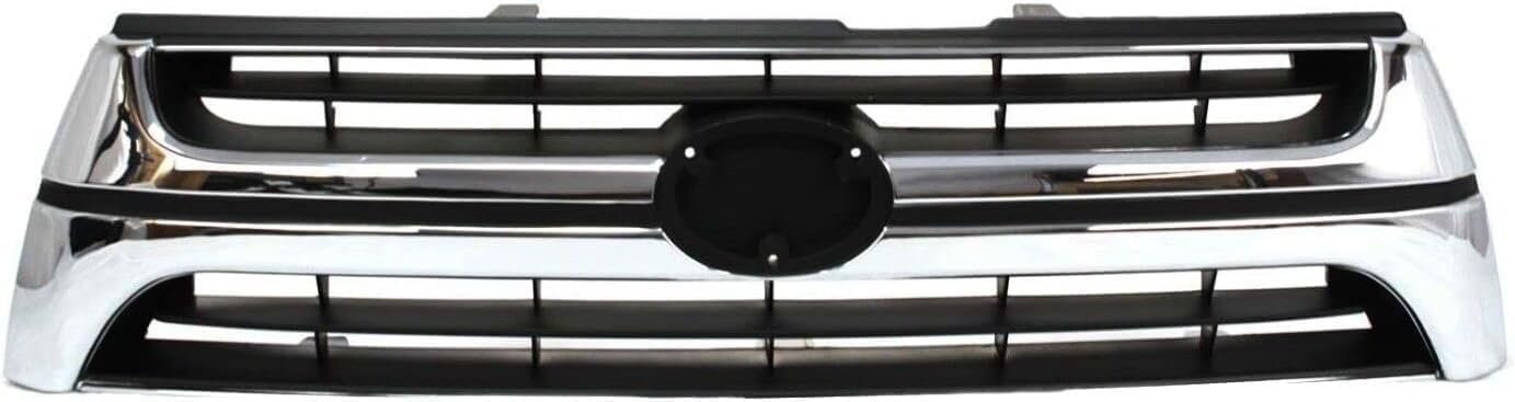 Front Grille Chrome Shell/Primed Insert Direct Replacement Compatible With 2001-2002 Toyota 4Runner TO1200241 5311135400