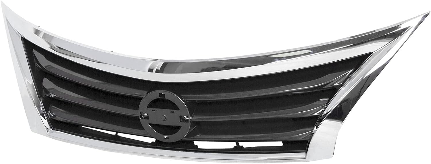 Front Grille Chrome Shell/Black Insert Direct Replacement Compatible With 2013-2015 Nissan Altima NI1200250 623103TA0A
