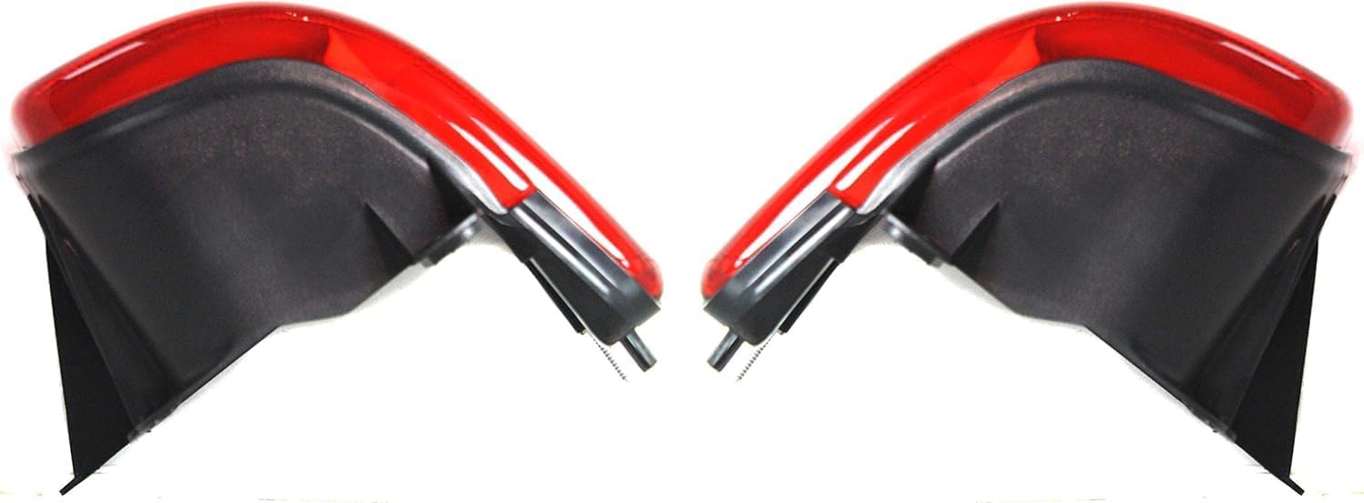 Set Of 2 Tail Lamp Lens And Housing Left Driver & Right Passenger Side Direct Replacement Compatible With 1993-1998 Jeep Grand Cherokee CH2801121 CH2800121 55155738AA 55155739AA