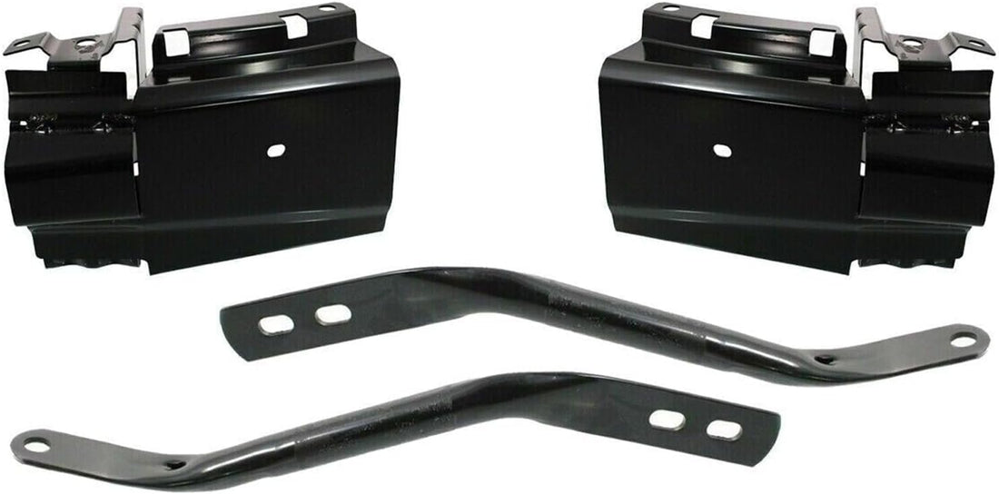 AUTOS PARTS PLUS Front Bumper Brackets + Outer Brace Set Of 4 Left Driver & Right Passenger Side Direct Replacement Compatible With Chevrolet Express & GMC Savana 2500 3500 2003-2023 GM1066151
