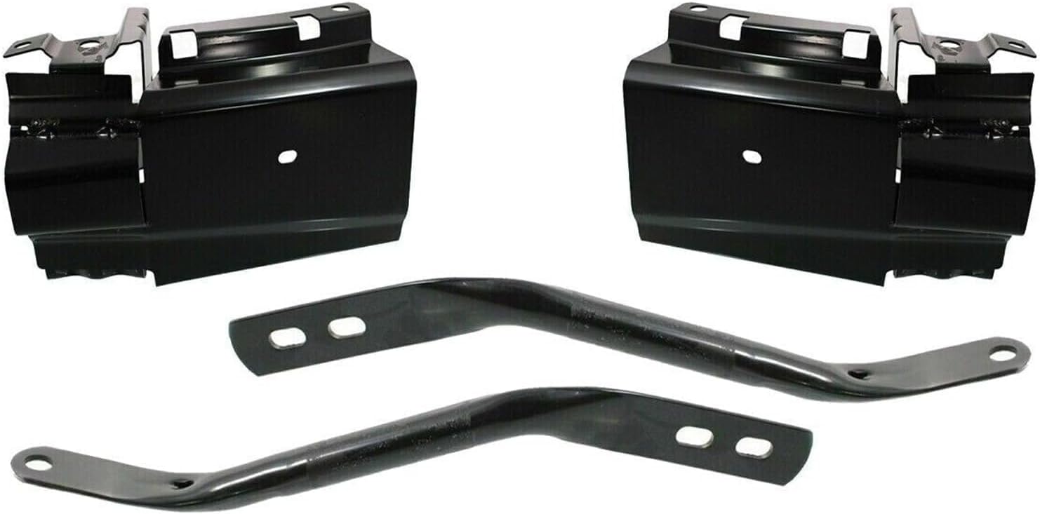 AUTOS PARTS PLUS Front Bumper Brackets + Outer Brace Set Of 4 Left Driver & Right Passenger Side Direct Replacement Compatible With Chevrolet Express & GMC Savana 2500 3500 2003-2023 GM1066151