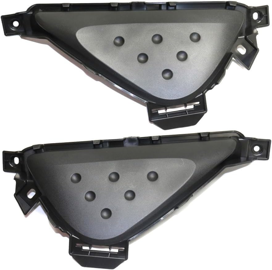 Set Of 2 Front Fog Light Cover Textured Plastic Left Driver & Right Passenger Side Direct Replacement Compatible With 2016-2018 Toyota Prius TO1039190 TO1038190 5211247060 5211347060