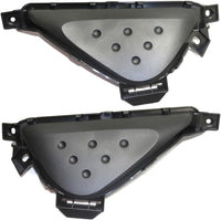 Set Of 2 Front Fog Light Cover Textured Plastic Left Driver & Right Passenger Side Direct Replacement Compatible With 2016-2018 Toyota Prius TO1039190 TO1038190 5211247060 5211347060