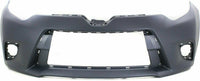 Front Bumper Cover Primed + Upper + Lower Grille Shell & Insert Textured Direct Replacement Compatible With 2014-2016 Toyota Corolla TO1036145 TO1200366 TO1000399 5311202450